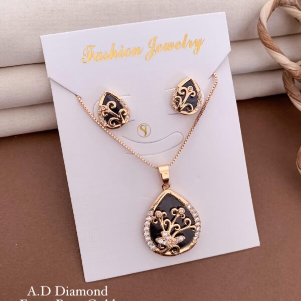 fancy rose gold pendal set