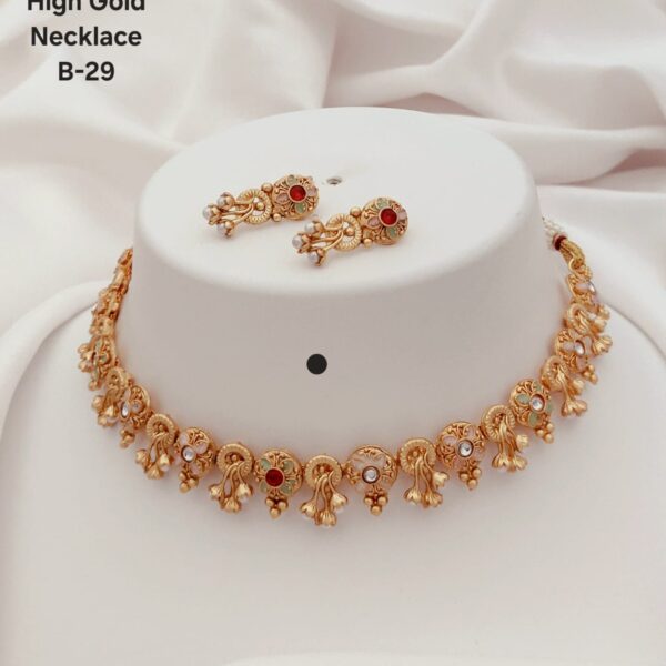 high gold necklace b-29