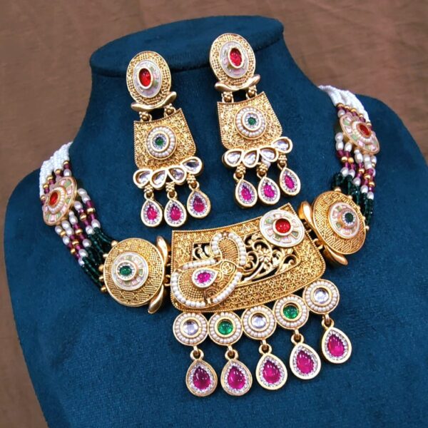 premium Quality rajvadi choker set d-57