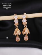 premium Quality cz ad rose gold jumka bali earring - Image 27