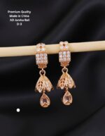 premium Quality cz ad rose gold jumka bali earring - Image 26