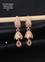 premium Quality cz ad rose gold jumka bali earring - Image 22