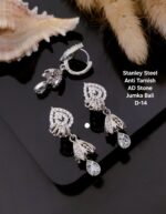 premium Quality cz ad rose gold jumka bali earring - Image 14