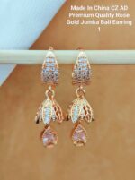premium Quality cz ad rose gold jumka bali earring - Image 19