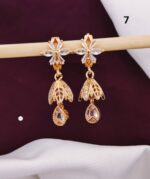 premium Quality cz ad rose gold jumka bali earring - Image 6