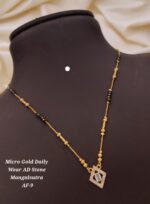 micro gold daily wear ad stone mangalsutra af-3 - Image 11