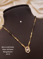 micro gold daily wear ad stone mangalsutra af-3 - Image 9
