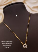 micro gold daily wear ad stone mangalsutra af-3 - Image 8
