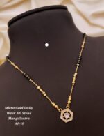 micro gold daily wear ad stone mangalsutra af-3 - Image 7
