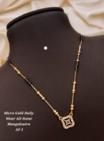 micro gold daily wear ad stone mangalsutra af-3 - Image 6