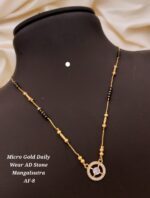 micro gold daily wear ad stone mangalsutra af-3 - Image 5