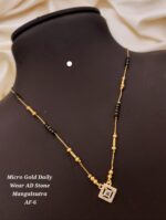 micro gold daily wear ad stone mangalsutra af-3 - Image 3