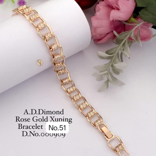 a.d dimond rose gold xuping bracelet