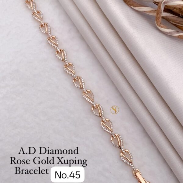 a.d dimond rose gold xuping bracelet