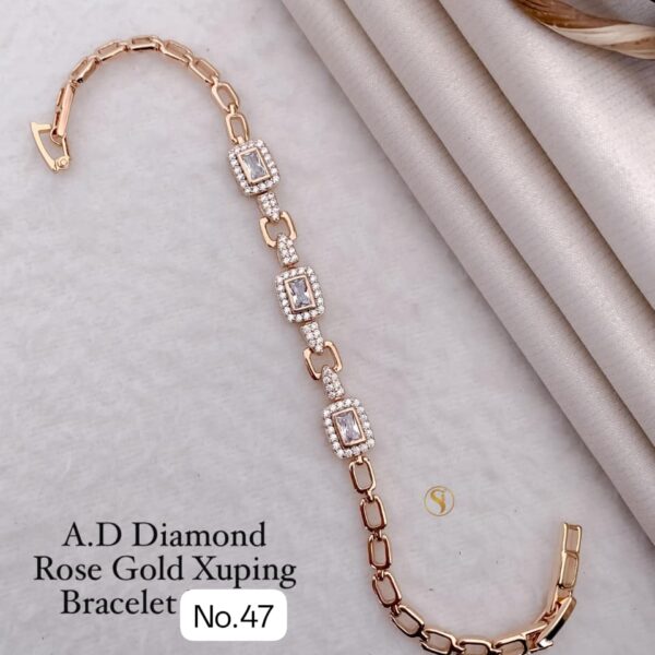a.d dimond rose gold xuping bracelet