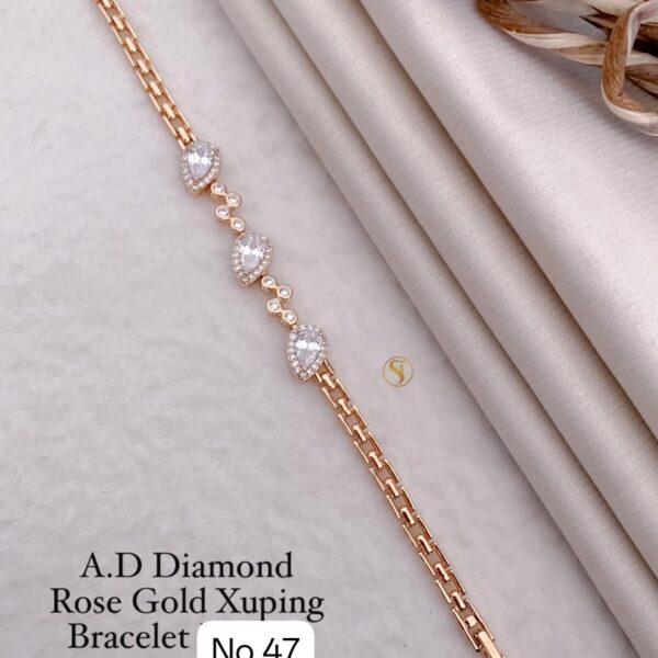 a.d dimond rose gold xuping bracelet