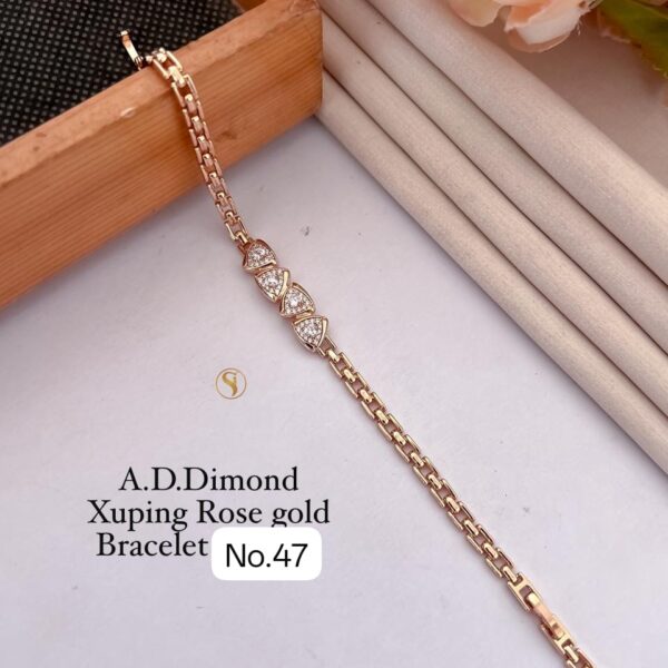 a.d dimond rose gold xuping bracelet