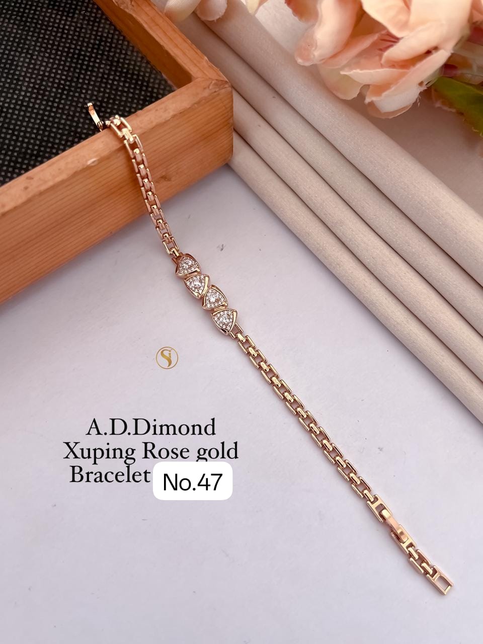 WhatsApp Image 2026-03-25 at 13.30.30 a.d dimond rose gold xuping bracelet - Image 1