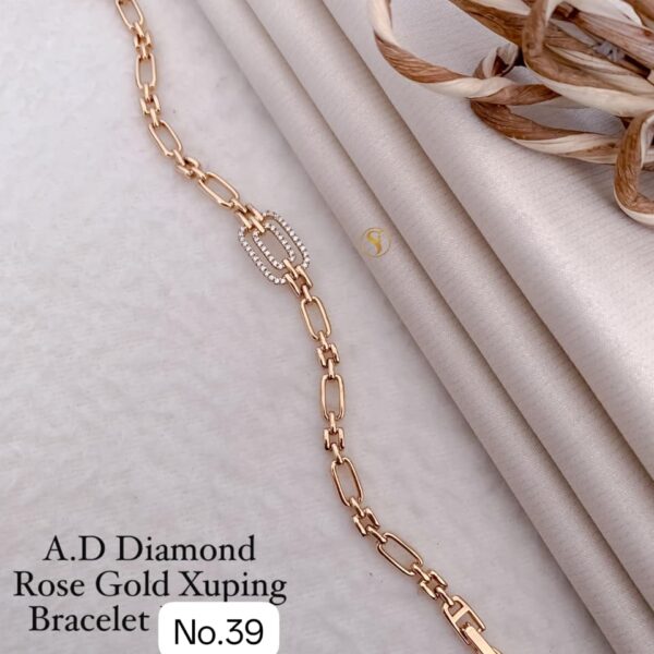 a.d dimond rose gold xuping bracelet