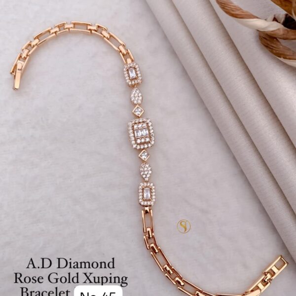 a.d dimond rose gold xuping bracelet