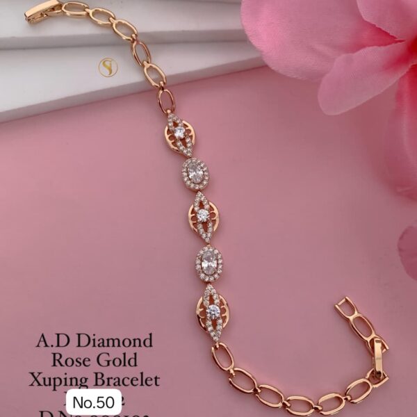 a.d dimond rose gold xuping bracelet
