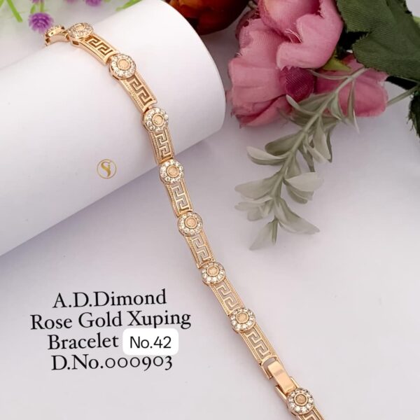 a.d dimond rose gold xuping bracelet