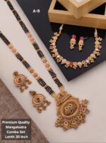 premium Quality mangalsutra combo set lenth 30 inch - Image 2
