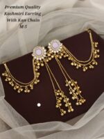 premium Quality kashmiri earring with kan chain m-5 - Image 2