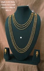 high gold mala combo set lenth 18inch 30inch mlc-4 - Image 2