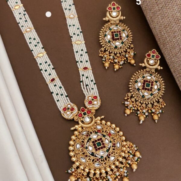 high gold rajvadi long set