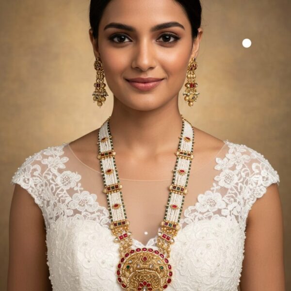 high gold rajvadi long set