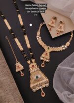 high gold rajvadi mangalsutra combo set f-2 - Image 3