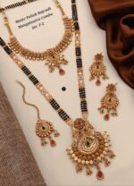 high gold rajvadi mangalsutra combo set f-2 - Image 2