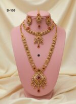 meenakari gold -plated rani haar and choker combo set - Image 10