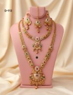 meenakari gold -plated rani haar and choker combo set - Image 6