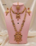 meenakari gold -plated rani haar and choker combo set - Image 5