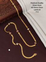 premium Quality direct gold ad stone chain lenth 24