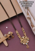 matte polish rajvadi mangalsutra set lenth 20 inch - Image 4