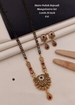 matte polish rajvadi mangalsutra set lenth 20 inch - Image 4