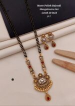 matte polish rajvadi mangalsutra set lenth 20 inch - Image 3