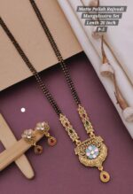 matte polish rajvadi mangalsutra set lenth 20 inch - Image 3