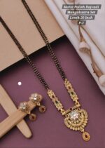 matte polish rajvadi mangalsutra set lenth 20 inch