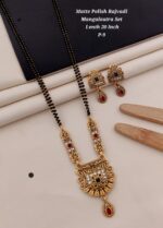 matte polish rajvadi mangalsutra set lenth 20 inch