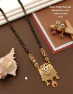 matte polish rajvadi mangalsutra set lenth 20 inch - Image 3