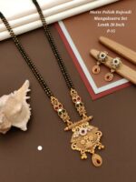 matte polish rajvadi mangalsutra set lenth 20 inch