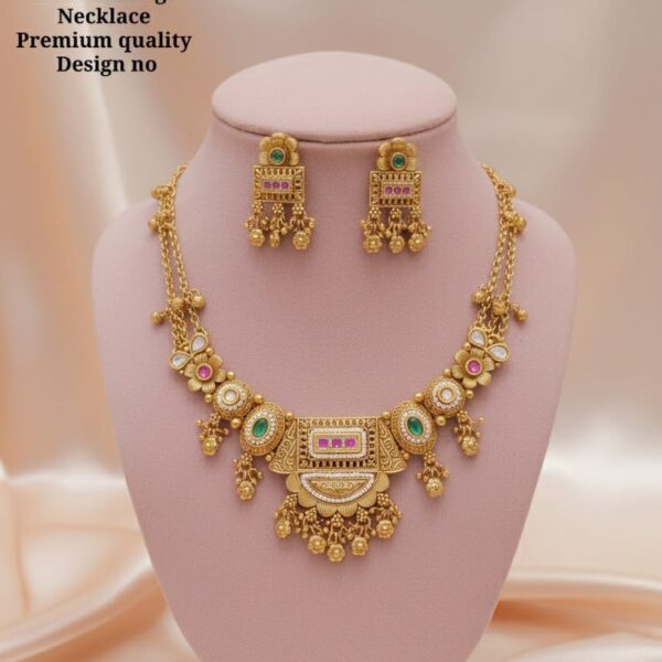 brass heritage necklace premium quality design