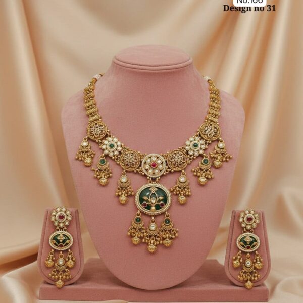 brass heritage necklace premium quality design