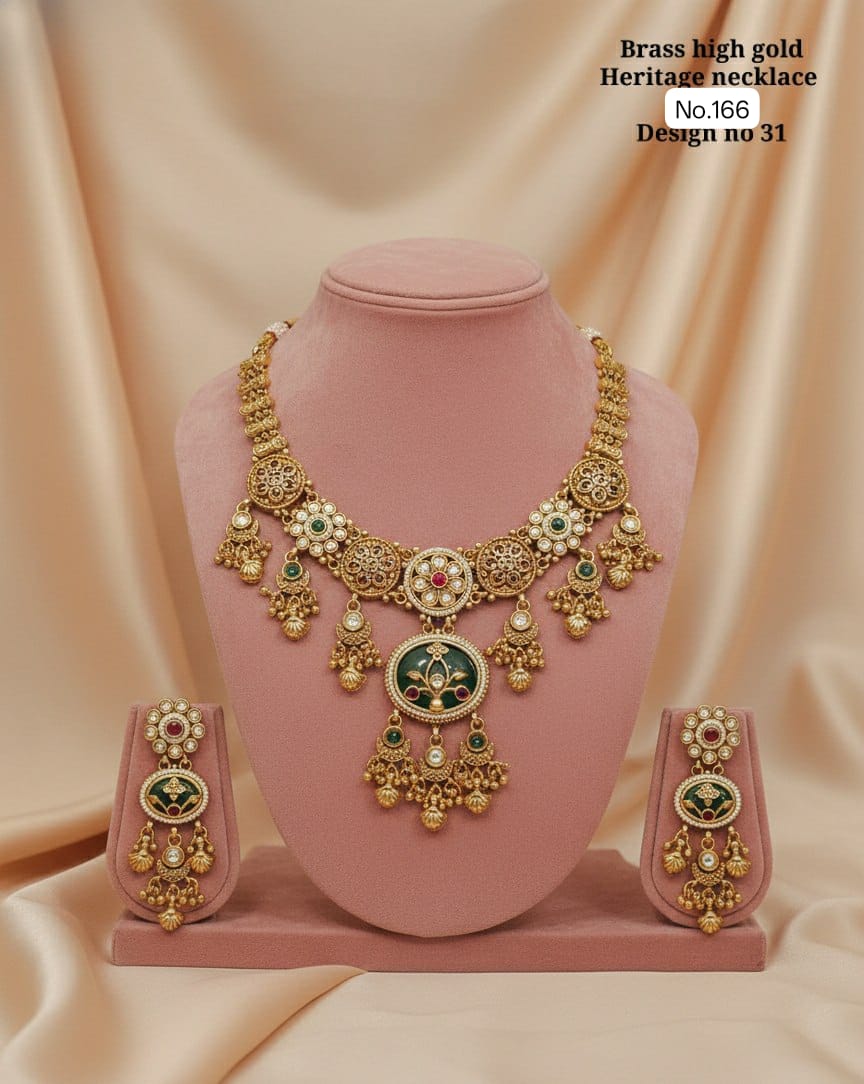 WhatsApp Image 2026-04-04 at 11.34.00 brass heritage necklace premium quality design - Image 1