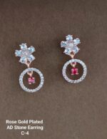 rose gold plated ad stone erring - Image 4