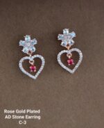rose gold plated ad stone erring - Image 2